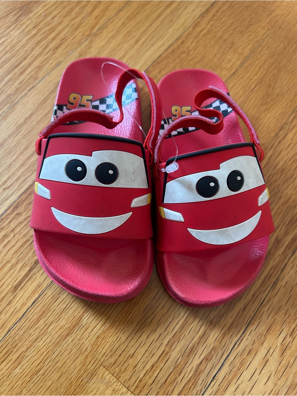 Disney Red Lightning McQueen Kids Slide Sandals